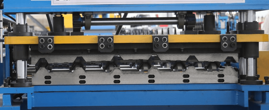 Trapezoidal roofing sheet machine