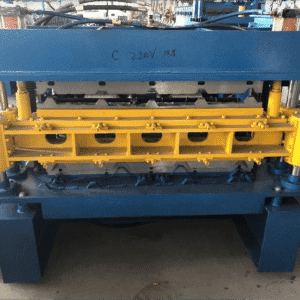 Double layer roofing sheet machine