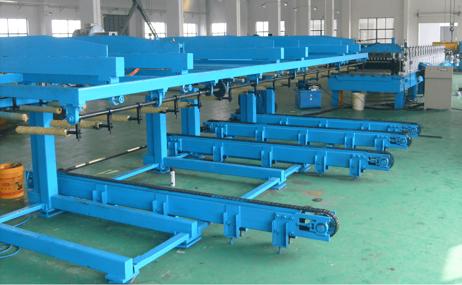 Double layer roofing sheet machine