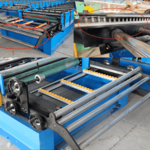 Corrugated roofing sheet machine