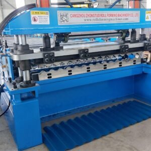 Corrugated roofing sheet machine