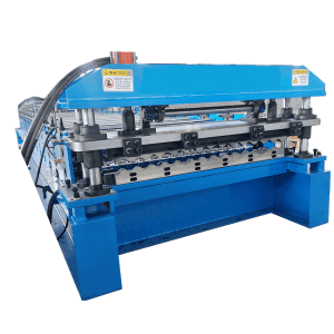 Corrugated roofing sheet machine