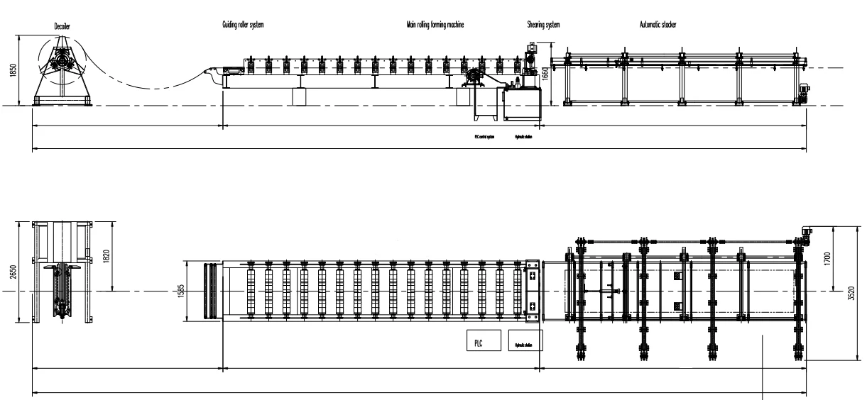 1.5b Metal Decking Panel Roll forming Machine For North America