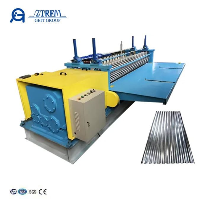 Thin material galvanized steel barrel type steel roof sheet making machine