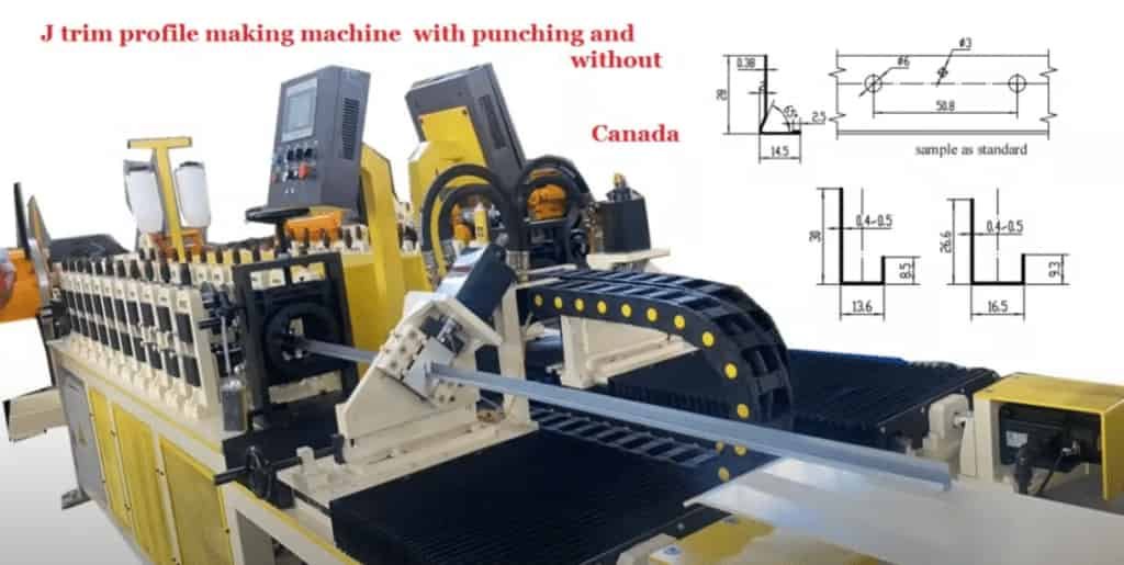 J trim rolling forming machine
